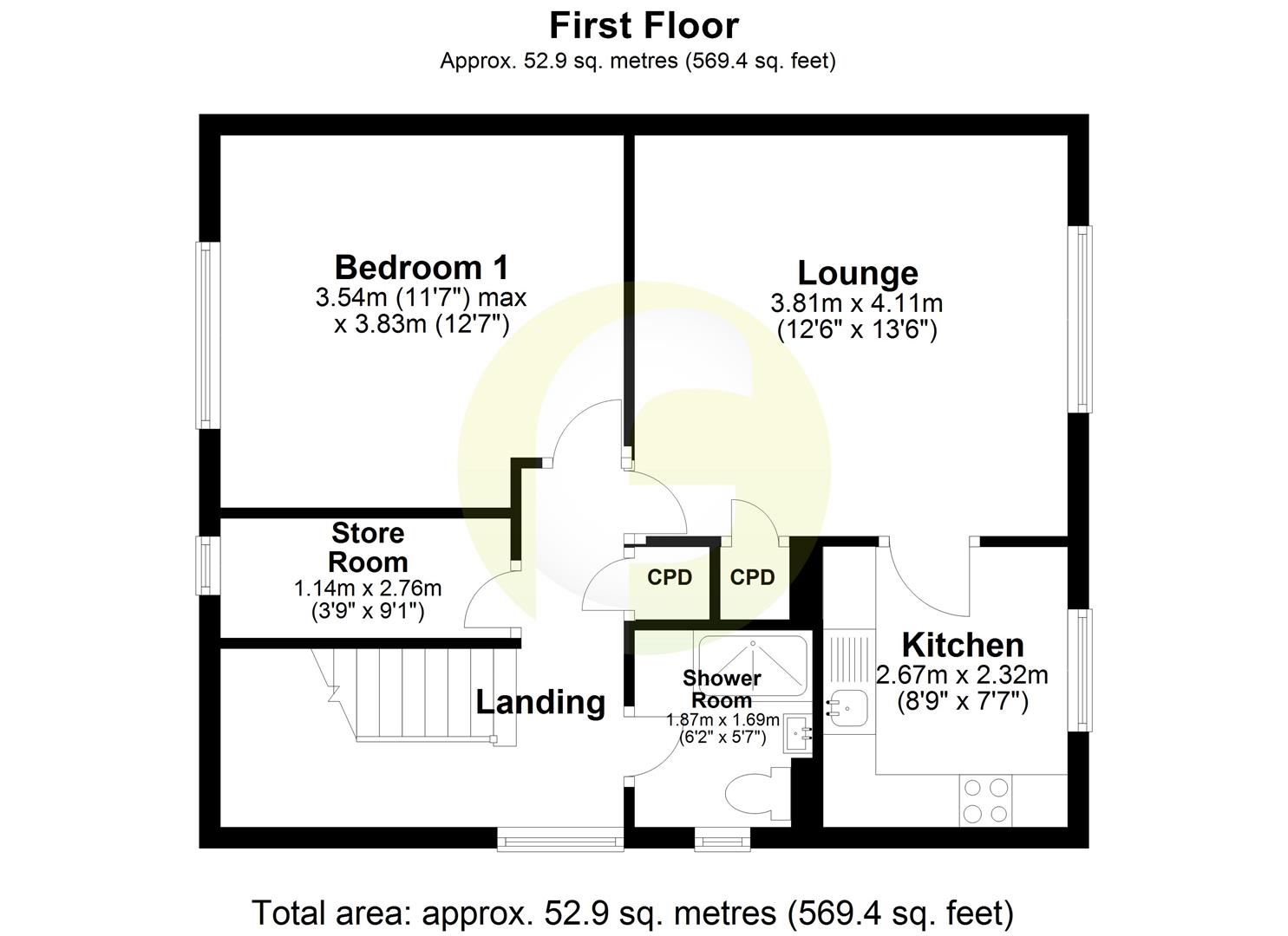 Floorplan.Chirton Hill Drive, North Shields